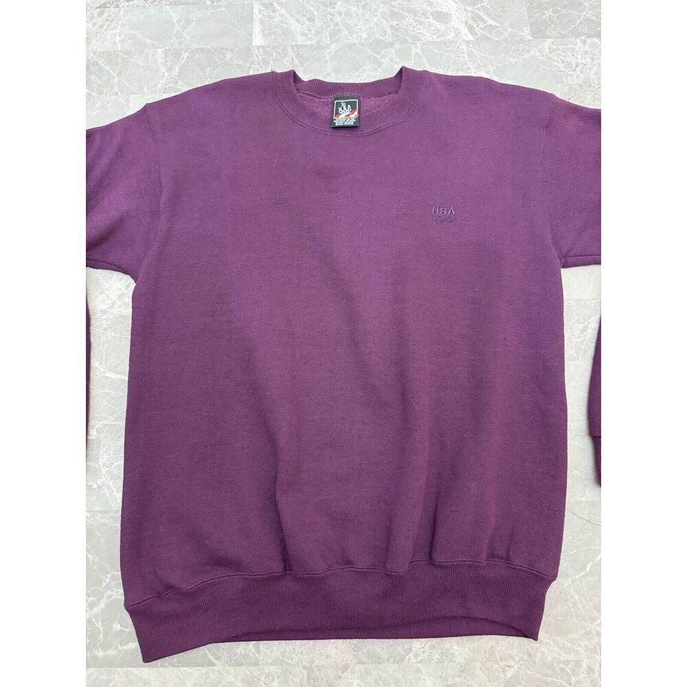 Vintage Olympic Sweatshirt Mens Purple JC Penney USA Embroidered Size Medium